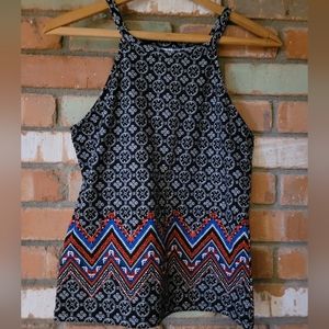 Black red white and blue tank